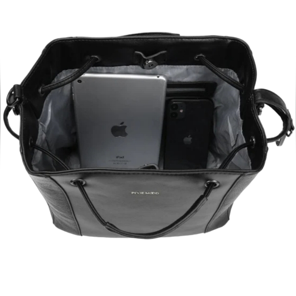 Rixie mood Kamila classy tote bag vegan leathear double top handles - Picture 3 of 9